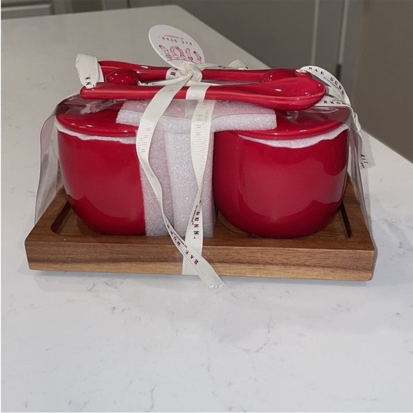 New Rae Dunn Red Jam & Jelly Set - Picture 3 of 4